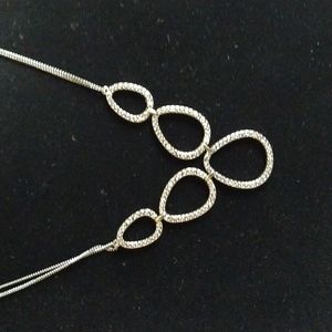 Lia Sophia gun metal grey reversible necklace